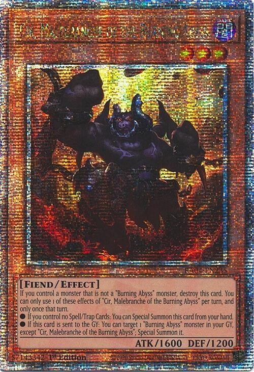 Image for Cir, Malebranche of the Burning Abyss (Quarter Century Secret Rare) (RA04-EN235) - YuGiOh