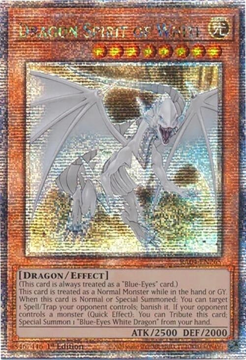 Image for Dragon Spirit of White (Quarter Century Secret Rare) (RA04-EN265) - YuGiOh