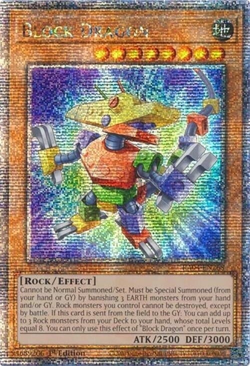Image for Block Dragon (Quarter Century Secret Rare) (RA04-EN268) - YuGiOh
