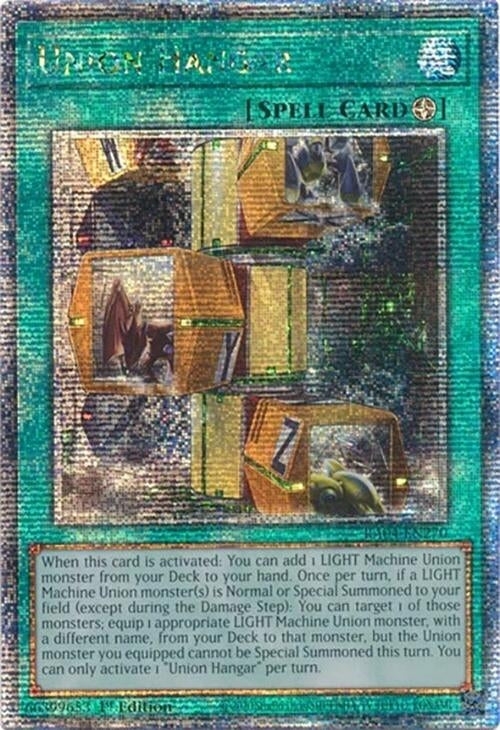Image for Union Hangar (Quarter Century Secret Rare) (RA04-EN270) - YuGiOh