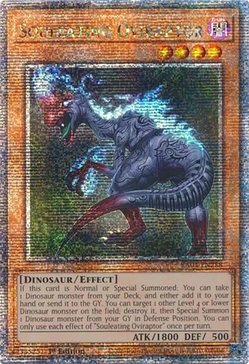 Image for Souleating Oviraptor (Quarter Century Secret Rare) (RA04-EN288) - YuGiOh