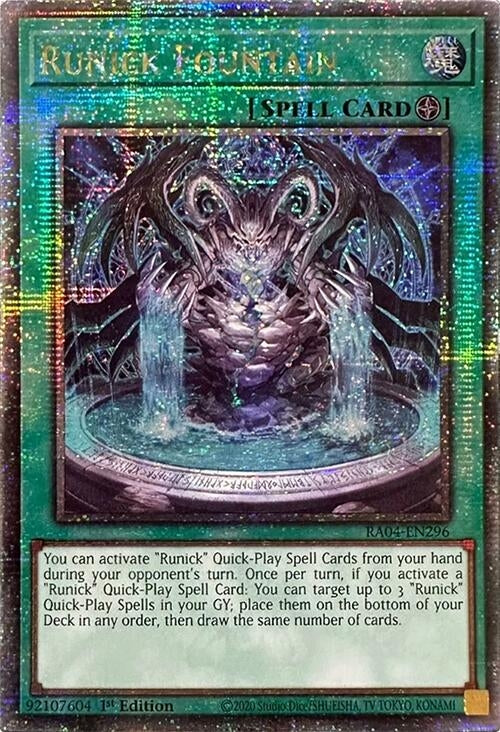 Image for Runick Fountain (Quarter Century Secret Rare) (RA04-EN296) - YuGiOh