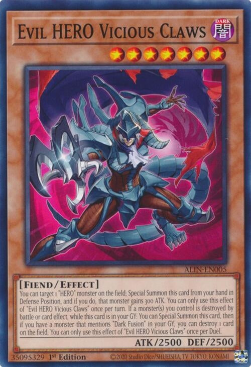 Image for Evil HERO Vicious Claws (ALIN-EN005) (ALIN) - YuGiOh