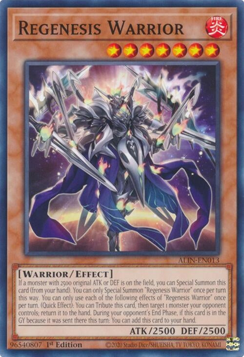 Image for Regenesis Warrior (ALIN-EN013) (ALIN) - YuGiOh