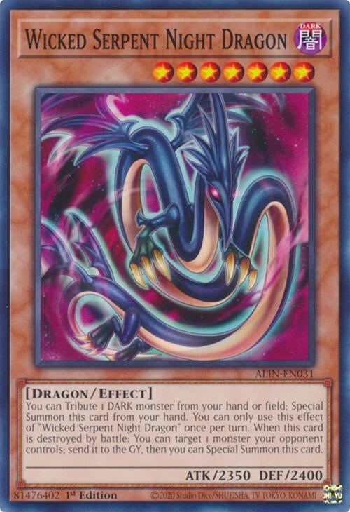Image for Wicked Serpent Night Dragon (ALIN-EN031) (ALIN) - YuGiOh