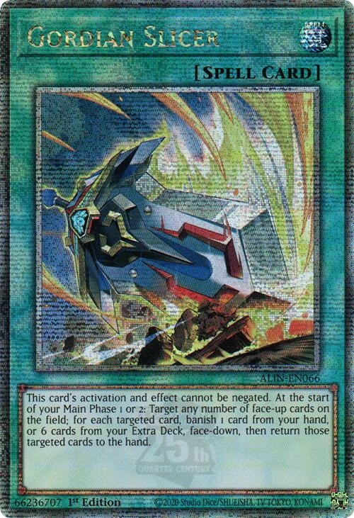 Image for Gordian Slicer (Quarter Century Secret Rare) (ALIN-EN066) (ALIN) - YuGiOh