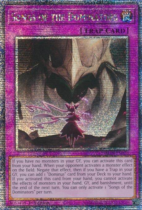 Image for Songs of the Dominators (Quarter Century Secret Rare) (ALIN-EN078) (ALIN) - YuGiOh