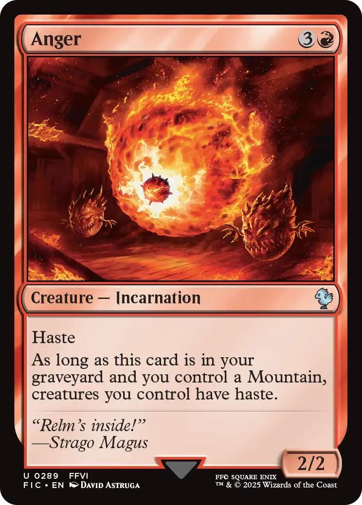 Image for Anger (289) (FINAL FANTASY) - Magic: The Gathering