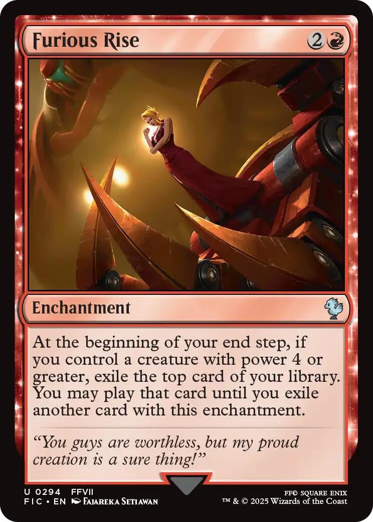 Image for Furious Rise (294) (FINAL FANTASY) - Magic: The Gathering