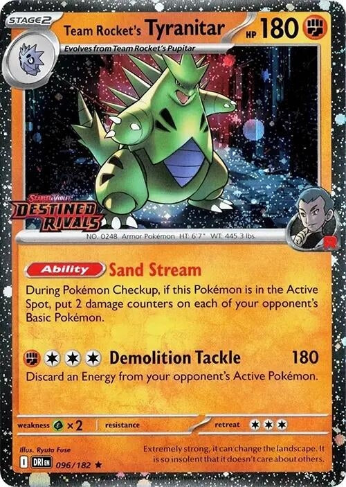 Image for Team Rocket's Tyranitar (Prerelease) (096/182) (MCAP) - Pokemon
