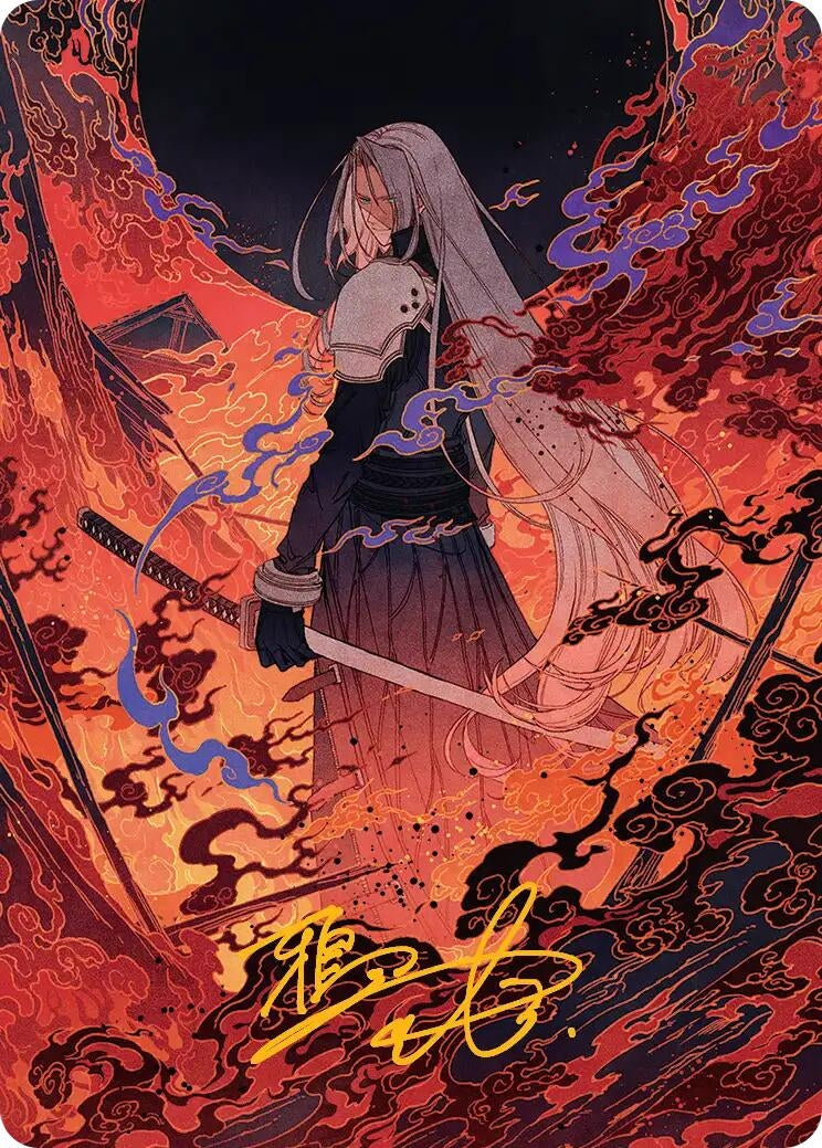 Image for Nibelheim Aflame Art Card (Gold-Stamped Signature) (35) (FINAL FANTASY) - Magic: The Gathering