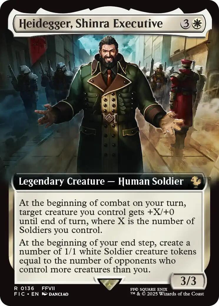 Image for Heidegger, Shinra Executive (Extended Art) (136) (FINAL FANTASY) - Magic: The Gathering
