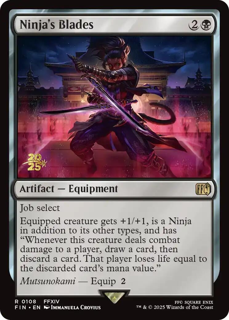 Image for Ninja's Blades (108) (Prerelease Cards) - Magic: The Gathering