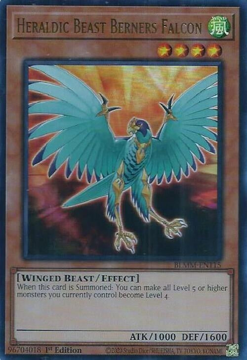 Image for Heraldic Beast Berners Falcon (BLMM-EN115) (BLMM) - YuGiOh