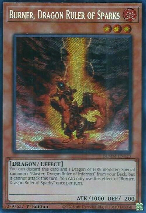 Image for Burner, Dragon Ruler of Sparks (BLMM-EN123) (BLMM) - YuGiOh