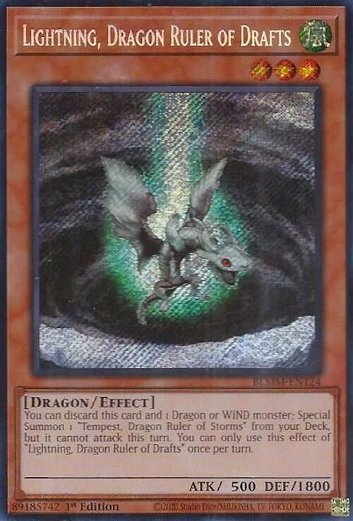 Image for Lightning, Dragon Ruler of Drafts (BLMM-EN124) (BLMM) - YuGiOh