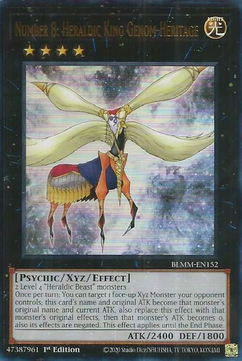 Image for Number 8: Heraldic King Genom-Heritage (BLMM-EN152) (BLMM) - YuGiOh