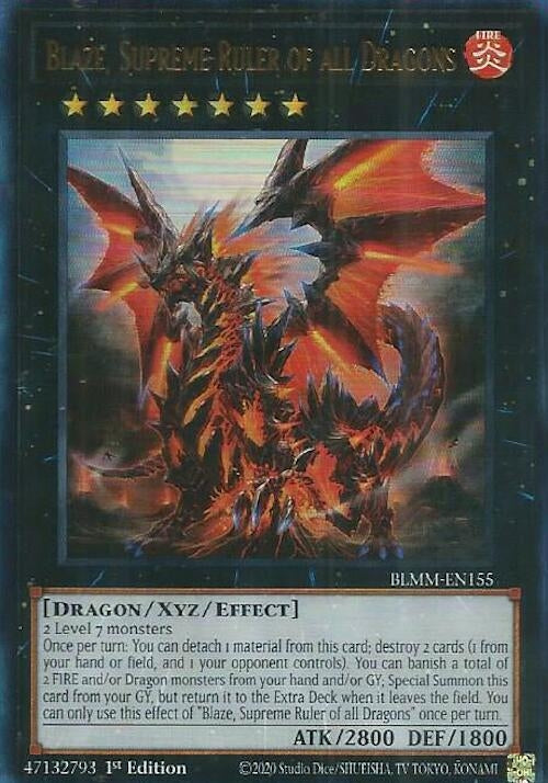 Image for Blaze, Supreme Ruler of all Dragons (BLMM-EN155) (BLMM) - YuGiOh