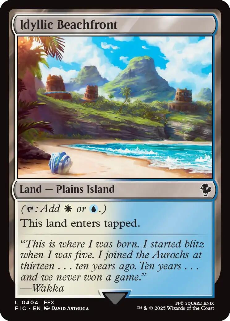 Image for Idyllic Beachfront (Surge Foil) (404) (FINAL FANTASY) - Magic: The Gathering