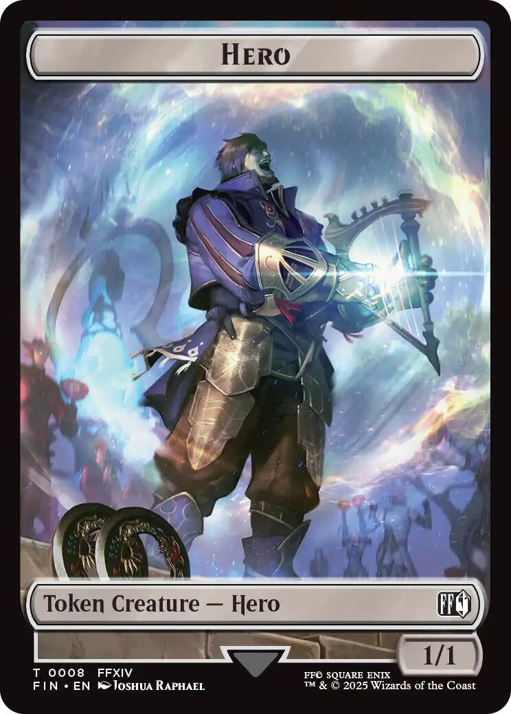 Image for Hero (0008) // Robot Warrior Double-Sided Token (8 // 12) (FINAL FANTASY) - Magic: The Gathering