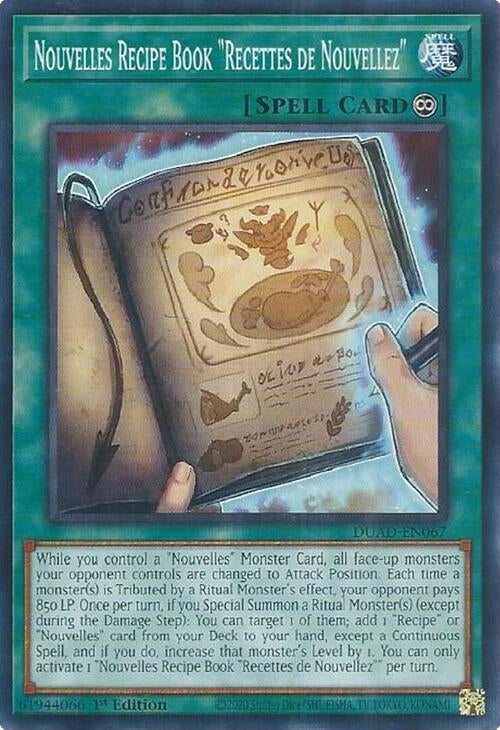 Image for Nouvelles Recipe Book "Recettes de Nouvellez" (DUAD-EN067) (DUAD) - YuGiOh