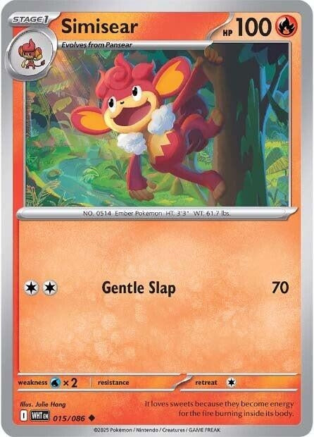 Image for Simisear (015/086) (WHT) - Pokemon
