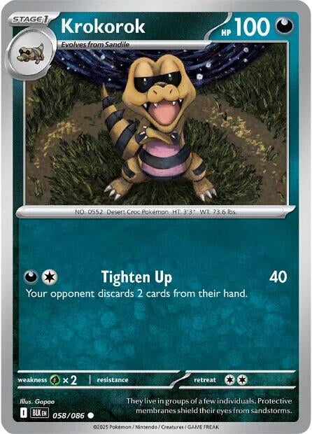 Image for Krokorok (058/086) (BLK) - Pokemon