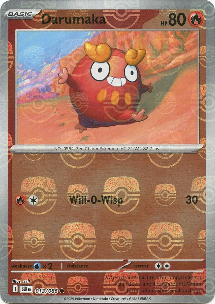 Darumaka (Master Ball Pattern) (013/086) (BLK)