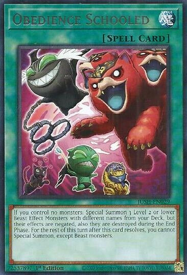Image for Obedience Schooled (JUSH-EN029) (JUSH) - YuGiOh