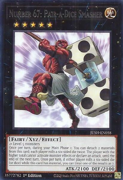 Image for Number 67: Pair-a-Dice Smasher (JUSH-EN058) (JUSH) - YuGiOh