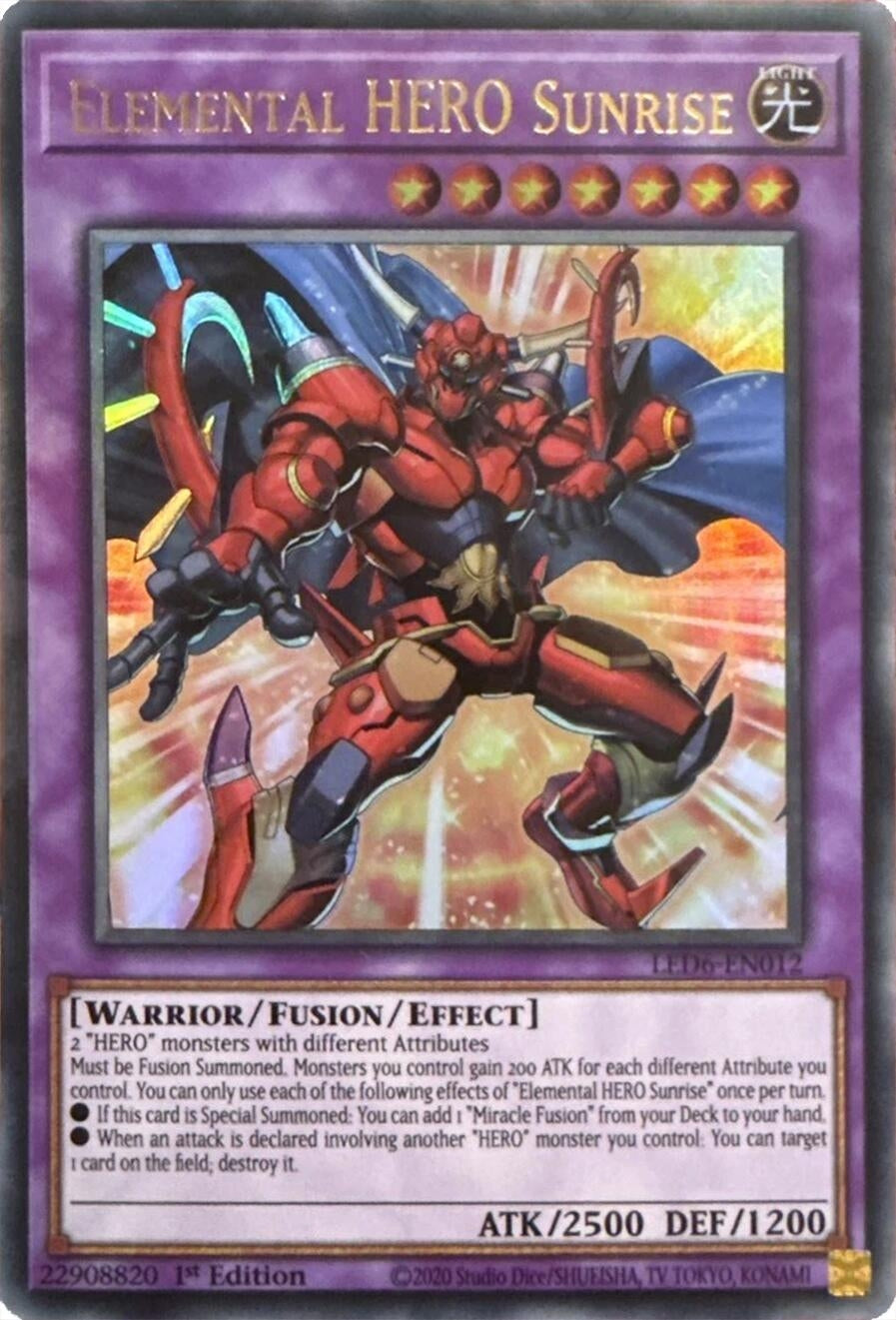 Image for Elemental HERO Sunrise (2020 Date Reprint) (LED6-EN012) (LED6) - YuGiOh