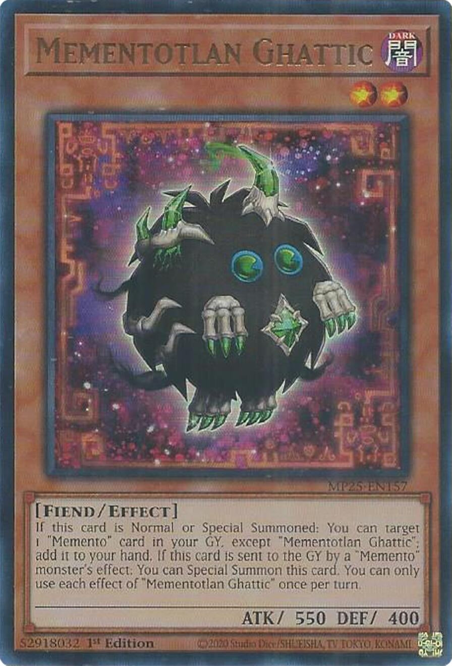 Image for Mementotlan Ghattic (MP25-EN157) (MP25) - YuGiOh