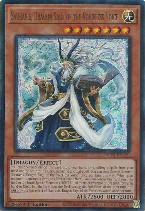 Image for Sauravis, Dragon Sage of the Voiceless Voice (MP25-EN159) (MP25) - YuGiOh