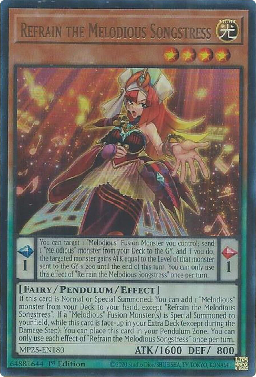 Image for Refrain the Melodious Songstress (MP25-EN180) (MP25) - YuGiOh