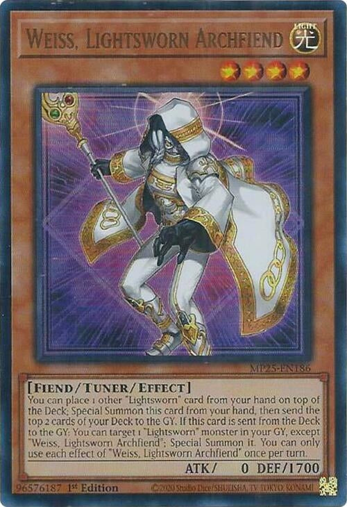 Image for Weiss, Lightsworn Archfiend (MP25-EN186) (MP25) - YuGiOh