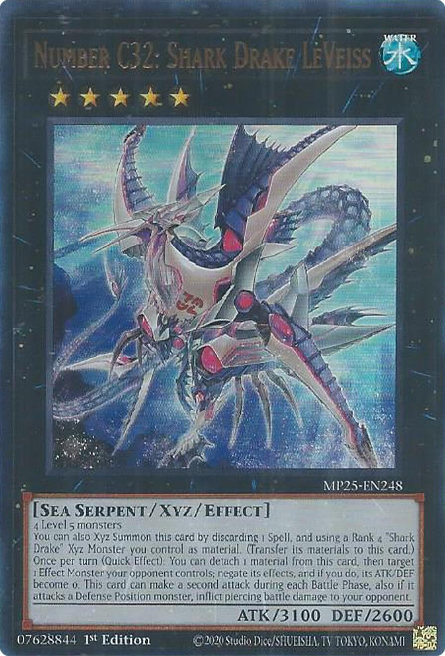 Image for Number C32: Shark Drake LeVeiss (MP25-EN248) (MP25) - YuGiOh