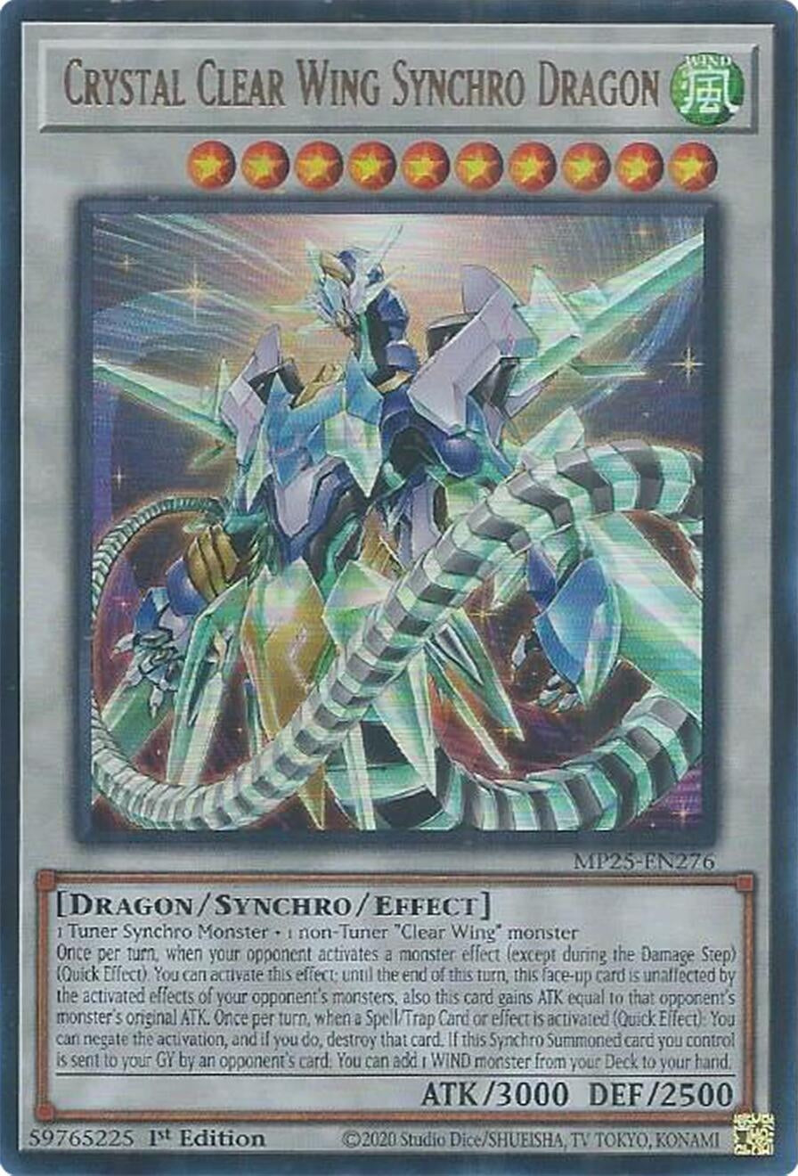 Image for Crystal Clear Wing Synchro Dragon (MP25-EN276) (MP25) - YuGiOh