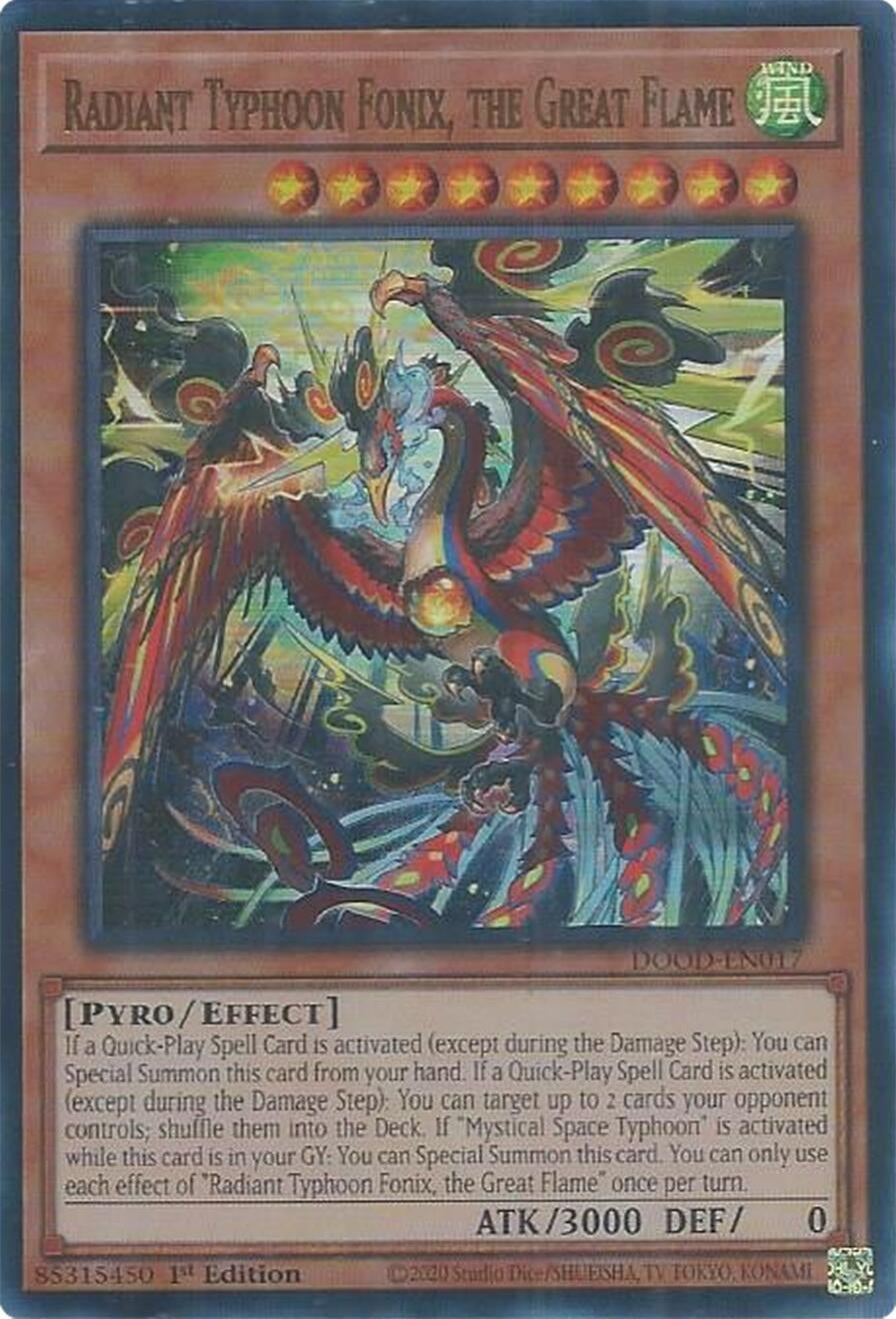 Image for Radiant Typhoon Fonix, the Great Flame (DOOD-EN017) (DOOD) - YuGiOh