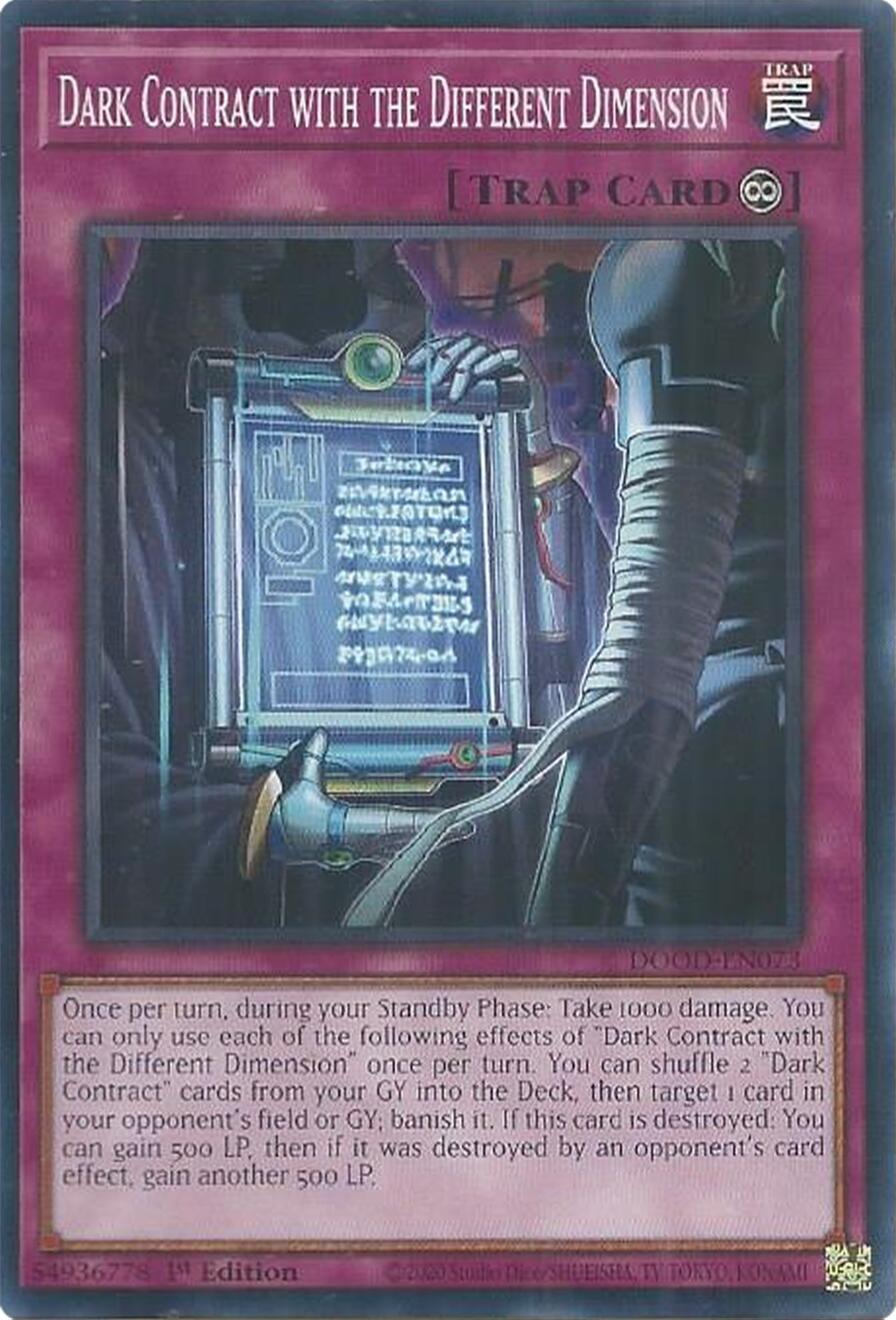 Image for Dark Contract with the Different Dimension (DOOD-EN073) (DOOD) - YuGiOh