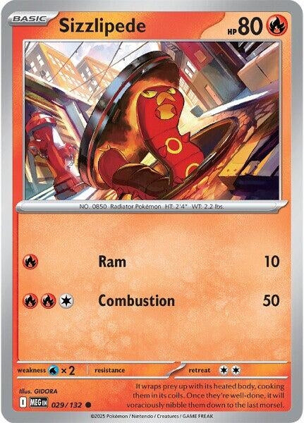 Image for Sizzlipede (029/132) (MEG) - Pokemon