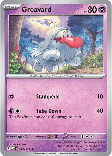 Image for Greavard (065/132) (MEG) - Pokemon