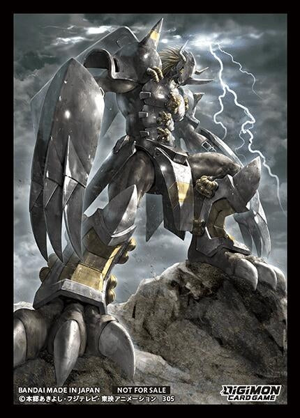 Image for Digimon Card Game Official Sleeves - BlackWarGreymon (Sinister Order Box Topper) (5-pack) - Card Sleeves