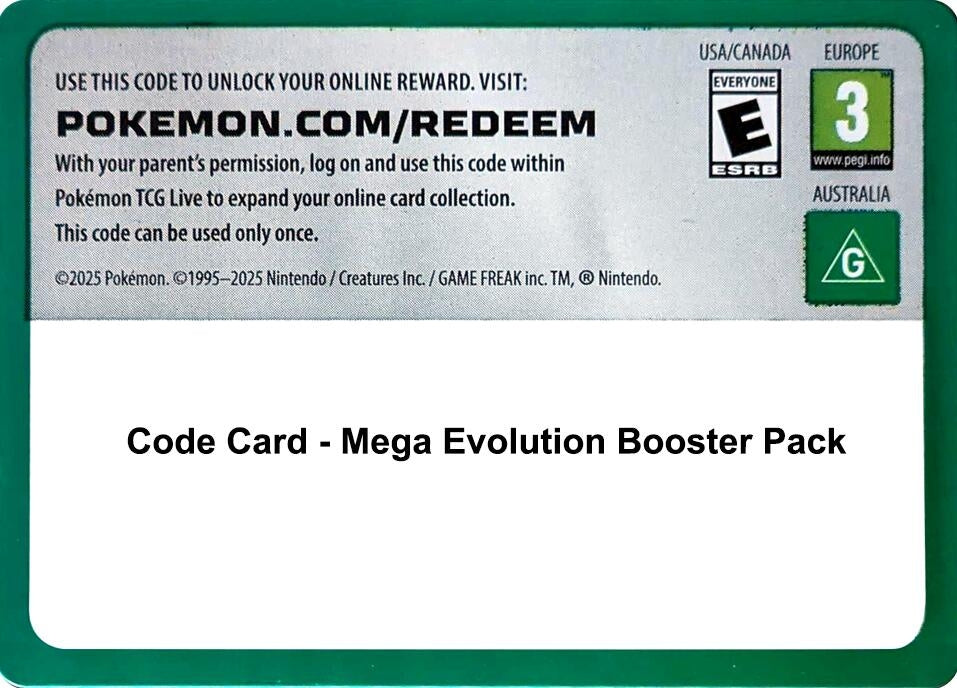 Code Card - Mega Evolution Booster Pack (MEG)