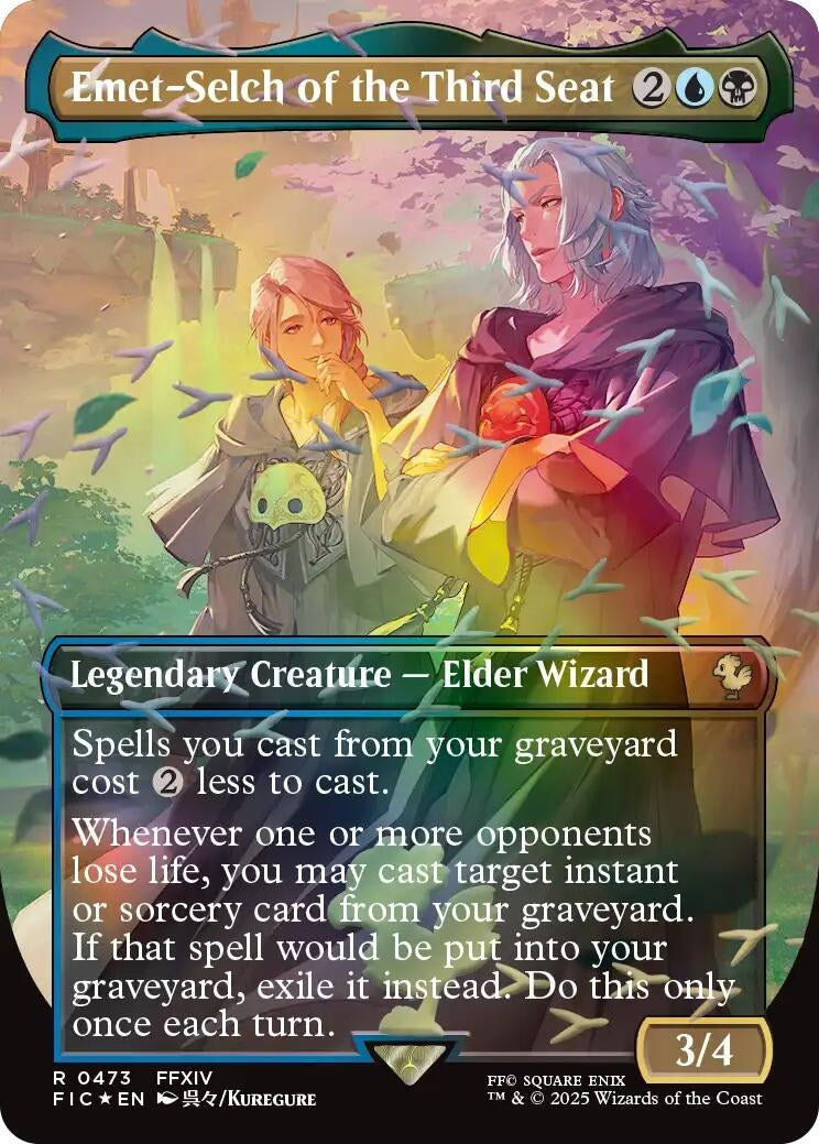 Image for Emet-Selch of the Third Seat (Borderless) (Chocobo Track Foil) (473) (FINAL FANTASY) - Magic: The Gathering