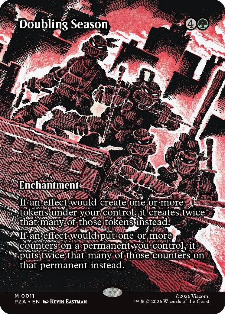 Image for Doubling Season (Borderless) (11) (Teenage Mutant Ninja Turtles Eternal-Legal) - Magic: The Gathering