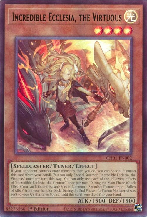 Image for Incredible Ecclesia, the Virtuous (CH01-EN002) (CH01) - YuGiOh