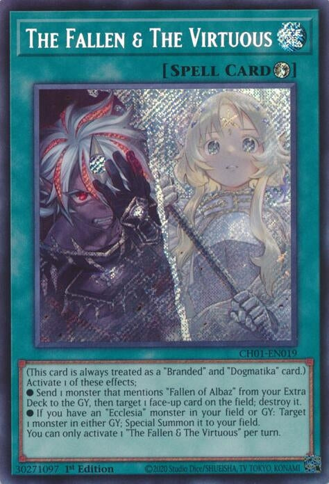 Image for The Fallen & The Virtuous (Secret Rare) (CH01-EN019) (CH01) - YuGiOh