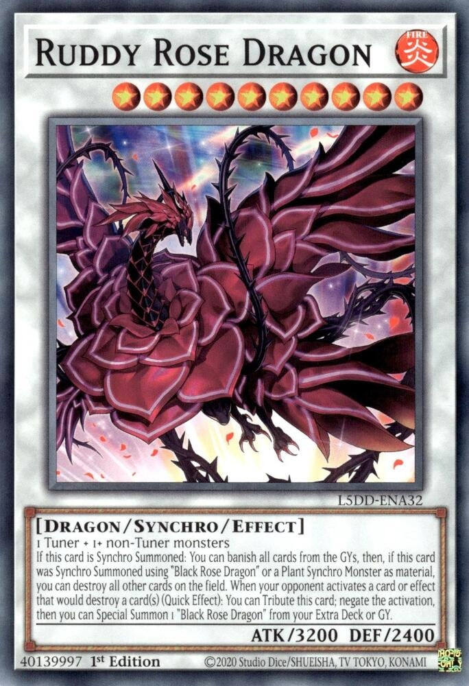 Ruddy Rose Dragon (L5DD-ENA32) (Legendary 5D's Decks)
