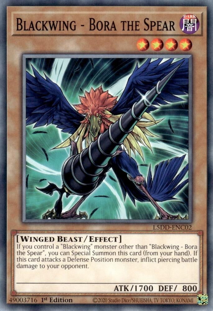 Blackwing - Bora the Spear (L5DD-ENC02) (Legendary 5D's Decks)