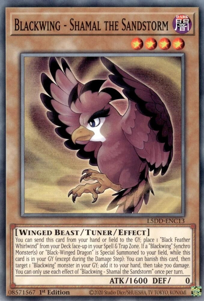 Blackwing - Shamal the Sandstorm (L5DD-ENC13) (Legendary 5D's Decks)